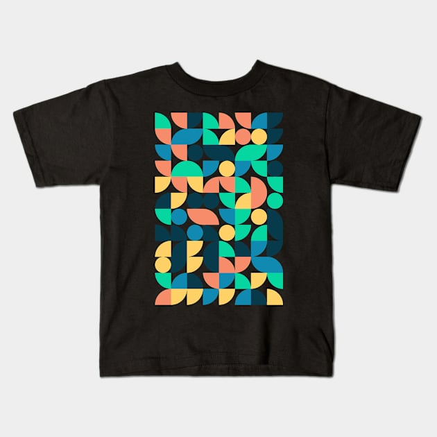 Rich Look Pattern - Shapes #14 Kids T-Shirt by Trendy-Now